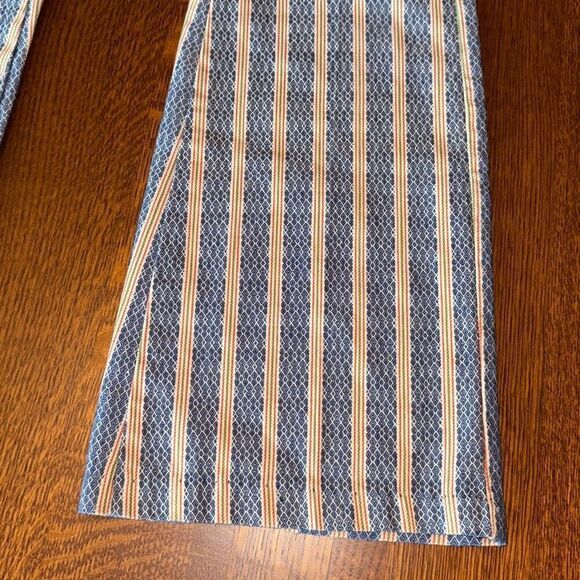 Vintage 1960s 70s Lady Wrangler Striped Patch Pocket Flare Pants Hippie Western - Picture 3 of 14